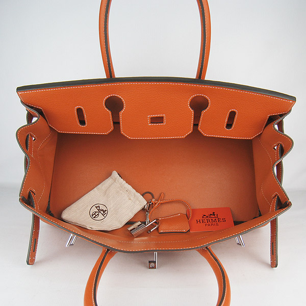 Cheap Hermes Birkin 42cm Replica Togo Leather Bag Orange 6109 - Click Image to Close